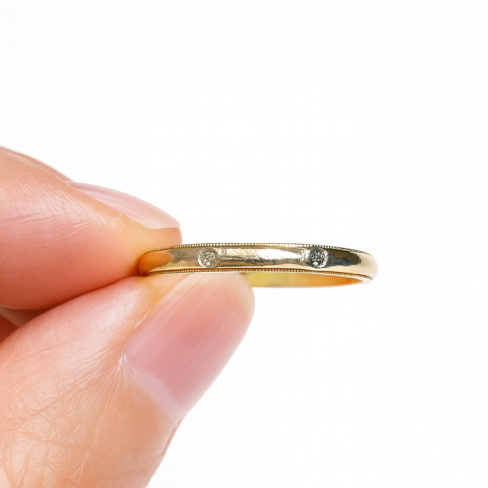 Real solid 14K Gold Band Ring
